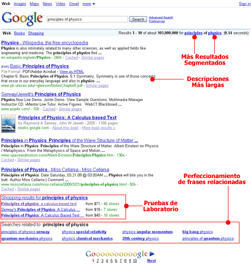 Mejoras Buscador Google