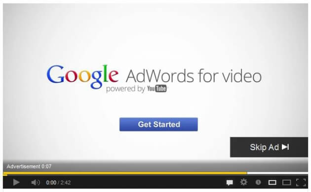 Google Adwords for video