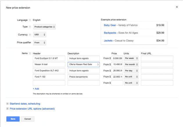 adwords extension