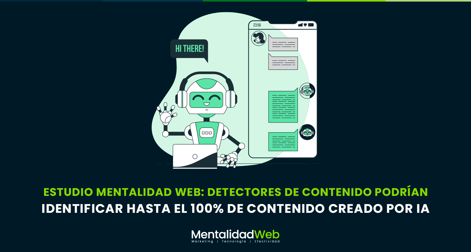 Estudio Mentalidad Web: Detectores de contenido podrían identificar hasta el 100% del contenido creado por IA