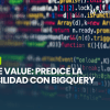 Gráfico de tendencia predictiva del valor de vida del cliente procesado en Google BigQuery.