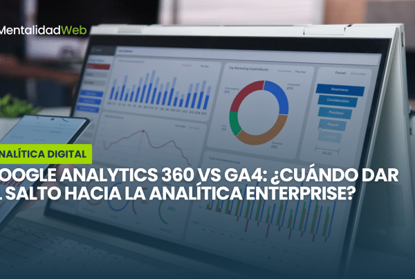 Gráfica comparativa de capacidades entre Google Analytics 4 estándar y la licencia corporativa GA360.