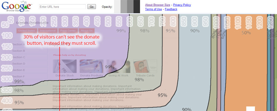 google browser size