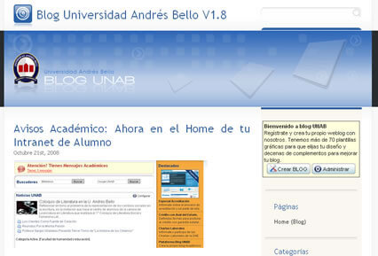 Plataforma de Blog Académico: Experiencia en la Universidad Andrés Bello